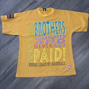 Vintage NLB Negro League Brothers Played Paid Underground Road Shirt Mens XL